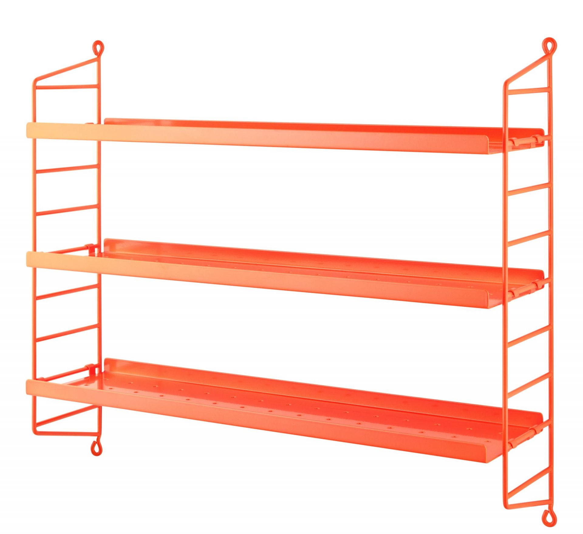 String Pocket Metal Shelf String Furniture Neon Orange